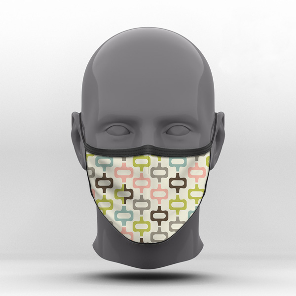 Υφασμάτινη Μάσκα Προστασίας Retro Mid Century, POE-DESIGN-2021-3032