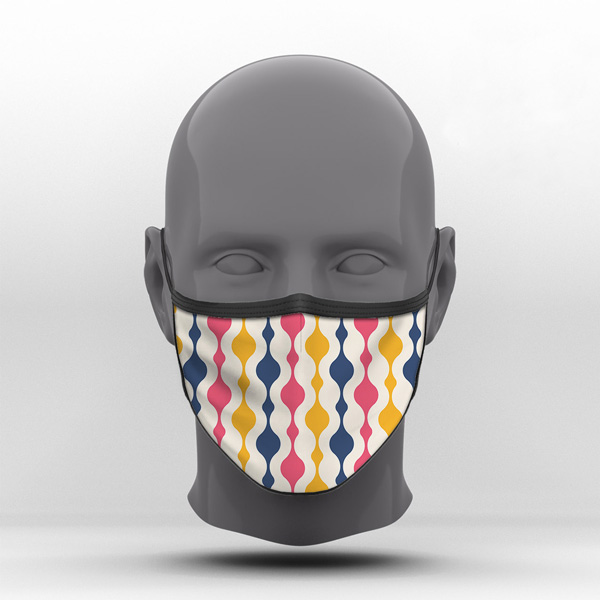 Υφασμάτινη Μάσκα Προστασίας Retro Mid Century, POE-DESIGN-2021-3033