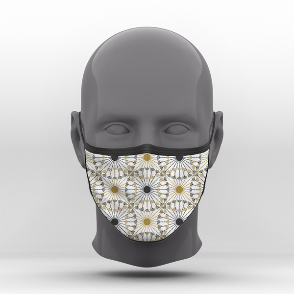 Υφασμάτινη Μάσκα Προστασίας Vintage Geometric Pattern, POE-2021-3035