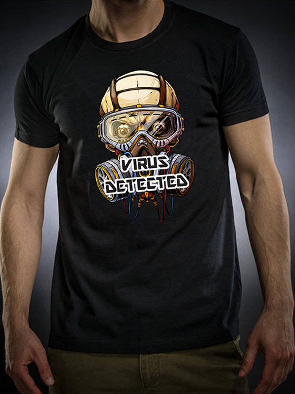 Μπλουζάκι Τυπωμένο, Corona Virus T-shirt, Virus Detected