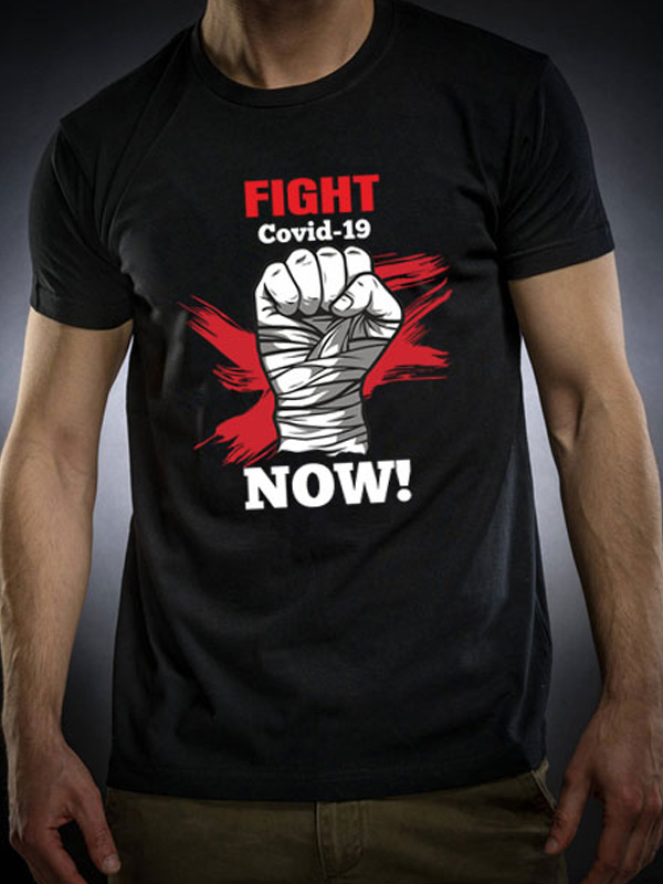 Μπλουζάκι Τυπωμένο, Corona Virus T-shirt, Fight Covid