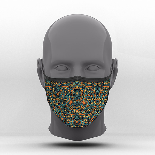 Υφασμάτινη Μάσκα Προστασίας, Πολύχρωμα Σχέδια, POE-2021-3042