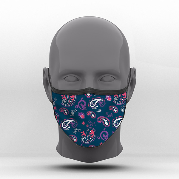 Υφασμάτινη Μάσκα Προστασίας, Πολύχρωμα Σχέδια, POE-2021-3043