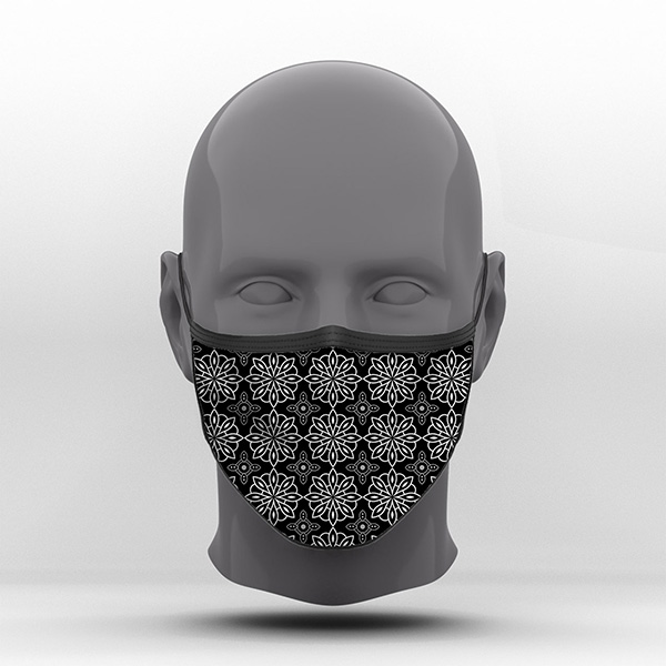 Υφασμάτινη Μάσκα Προστασίας, Γεωμετρικά Σχέδια, POE-2021-3049