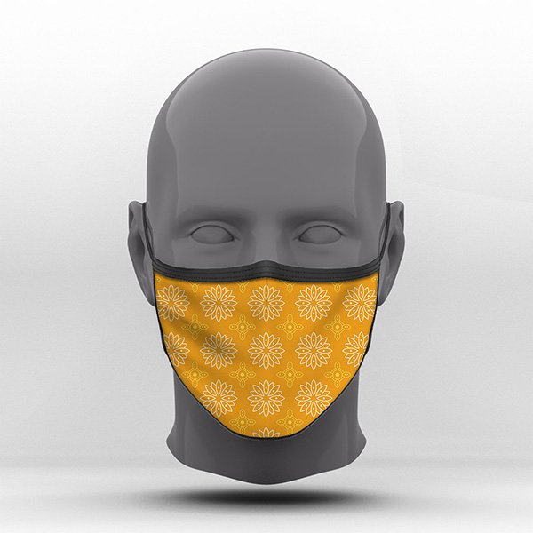 Υφασμάτινη Μάσκα Προστασίας, Γεωμετρικά Σχέδια, POE-2021-3051