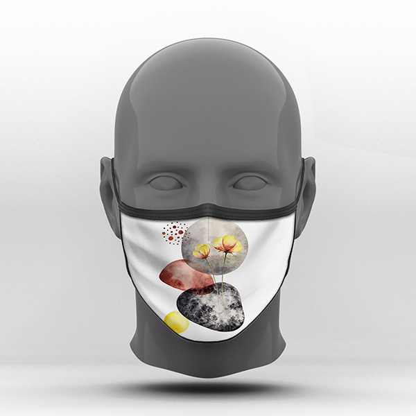 Υφασμάτινη Μάσκα Προστασίας, Ακουαρέλες, POE-2021-3056B