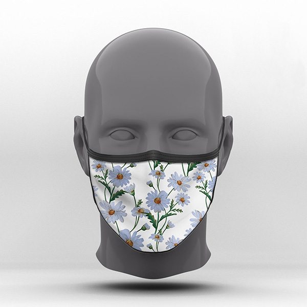 Υφασμάτινη Μάσκα Προστασίας, Λουλούδια, POE-2021-3074