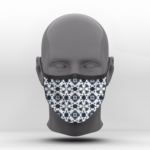 Υφασμάτινη Μάσκα Προστασίας, Γεωμετρικά Σχέδια, POE-2021-3085G