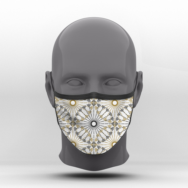 Υφασμάτινη Μάσκα Προστασίας, Geometric Pattern, POE-2021-3036