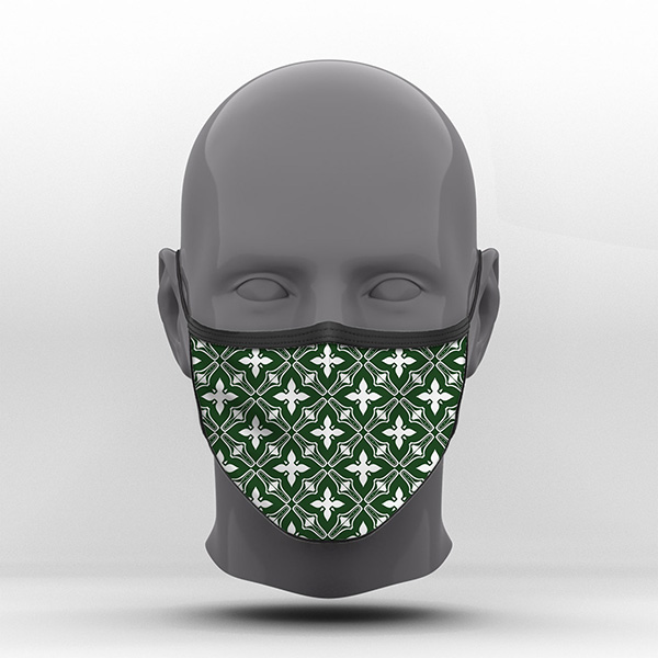 Υφασμάτινη Μάσκα Προστασίας, Γεωμετρικά Σχέδια, POE-2021-3045F