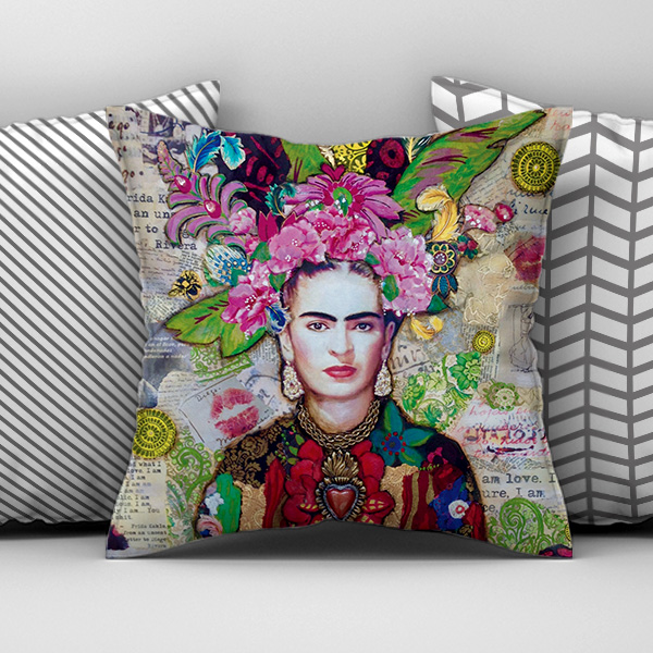 Διακοσμητικό Εκτυπωμένο Μαξιλάρι, Frida Kahlo, POE-2021-3148