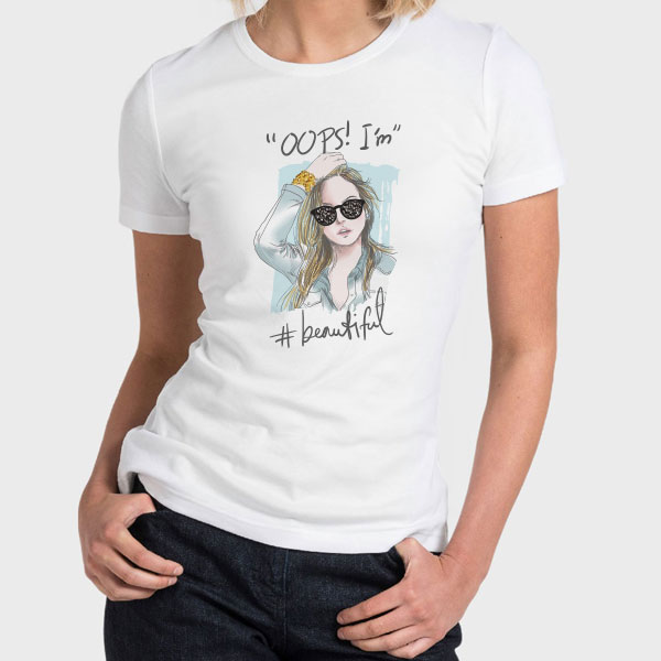 Μπλουζάκι Τυπωμένο, Oops I Am Beautiful, POE-2021-3174