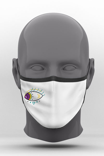 Υφασμάτινη Μάσκα Προστασίας, Evil Eye, POE-2021-3266C